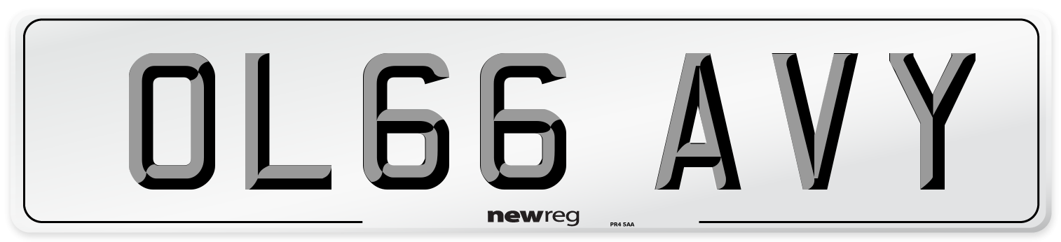 OL66 AVY Number Plate from New Reg